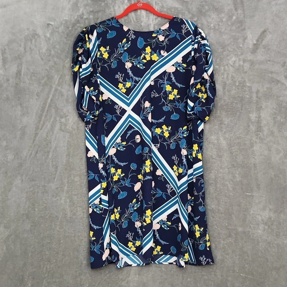 HALOGEN blue foral dress size 1 - Picture 5 of 12